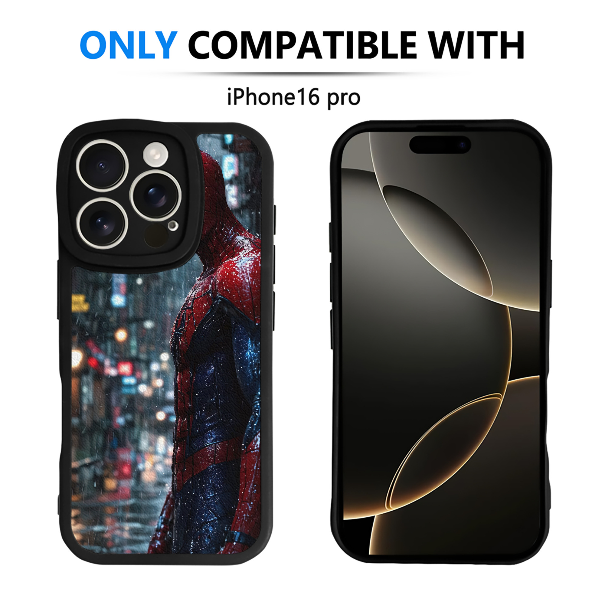 Spider Man スパイダーマン 【iPhone 16シリーズ対応】シリコンスマホケース（レザー調） 材質：シリコン